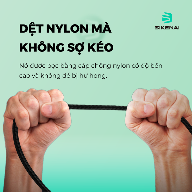 Dây Sạc Dệt Kim Loại 3A SX-03 MLT Sikenai