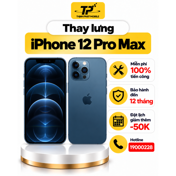 Thay kính lưng iPhone 12 Pro Max