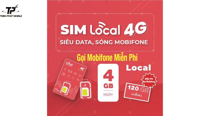 Sim Local 120 GB + Gọi Mobifone miễn phí + Tự chọn số