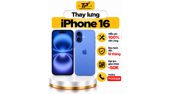 Thay lưng iPhone 16