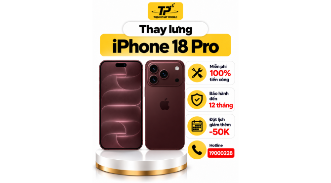 Thay lưng iPhone 18 Pro