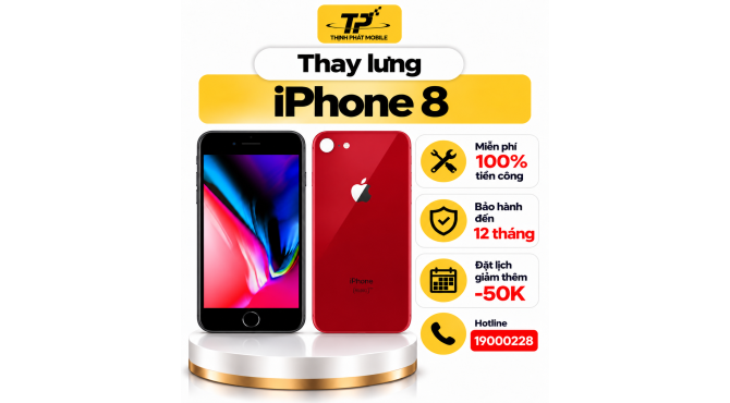 Thay lưng iPhone 8
