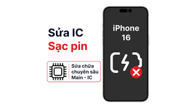 Sửa Sạc Trên Main iPhone 16 Plus