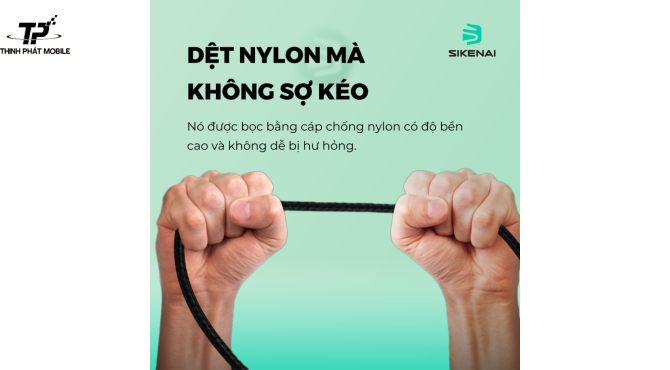 Dây Sạc Dệt Kim Loại 3A SX-03 MLT Sikenai Chính Hãng | Sạc Nhanh, Chống Rối, Bền Lâu